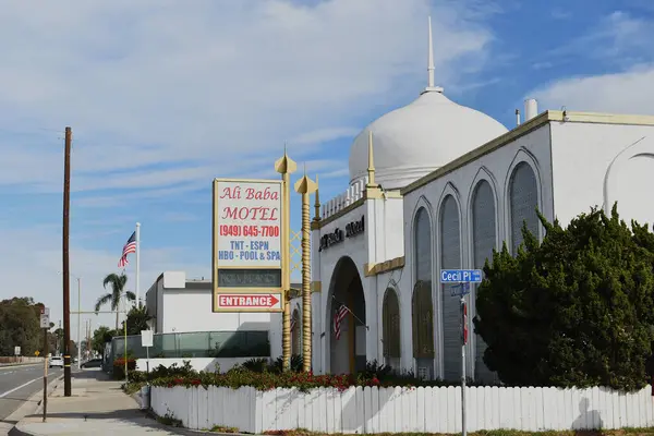 Costa Mesa California Dec 2023 Ali Baba Motel Newport Boulevard — 图库照片