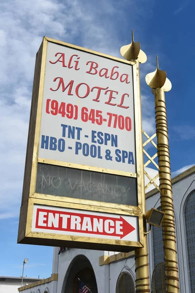 Costa Mesa California Dec 2023 Closeup Sign Ali Baba Motel — 图库照片
