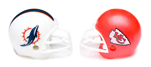 Irvine California Jan 2024 Helmets Kansas City Chiefs Buffalo Bills — Stock Photo, Image