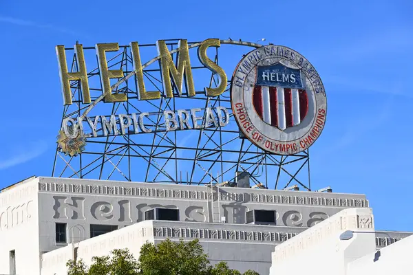 Culver City California Jan 2023 Helms Olympic Bread Sign Atop Stock Image