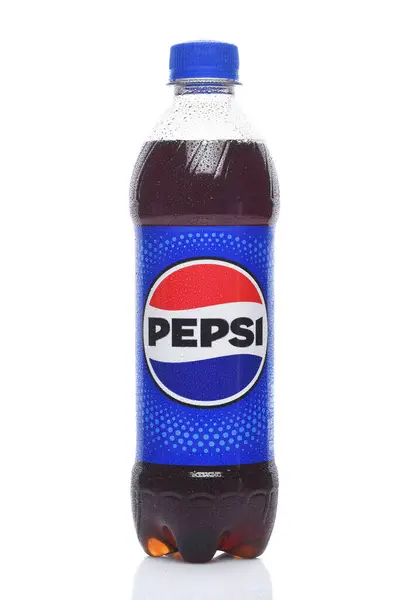 Irvina California Fev 2024 Uma Garrafa Pepsi Onças Com Condensação — Fotografia de Stock