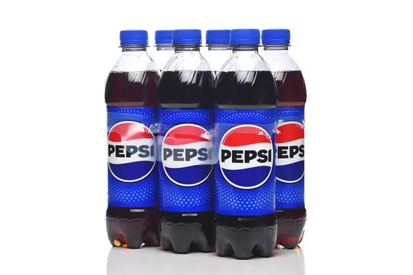 Irvine Kalifornien Feb 2024 Ein Sixpack Pepsi Flaschen Unzen Stockbild