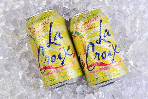 Irvine California Feb 2024 Two Cans Croix Sparkling Water Limoncello Stock Image