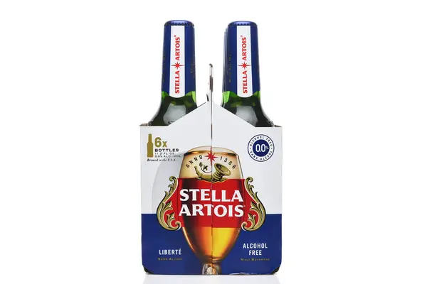 Irvine California Abr 2024 Vista Final Paquete Stella Artois Liberte Fotos de stock libres de derechos