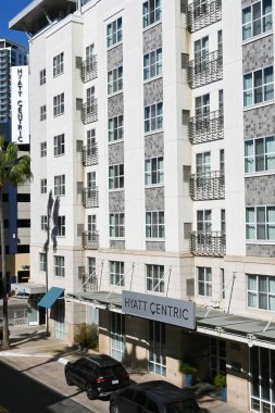 LONG BEACH, CALIFORNIA - 8 NOV 2024: Pike 'daki Hyatt Centric Otel.