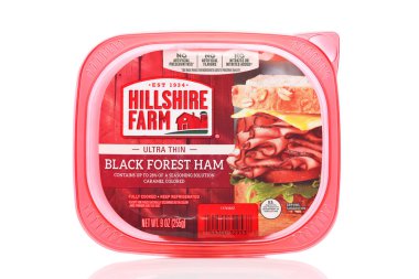 IRVINE, CALIFORNIA - 19 NOV 2024: A package of Hillshire Farm Black Forest Ham, ultra thin. clipart