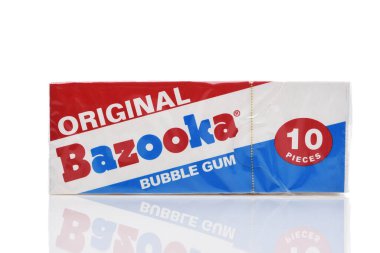 IRVINE, CALIFORNIA - 13 FEB 2025: A package of Bazooka Original Bubble Gum, first introduced in 1947. clipart