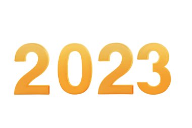 Mutlu yıllar 2023 vektör metin konsepti 