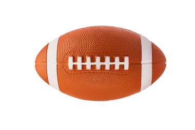 Rugby topu, beyaz arka planda izole edilmiş rugby futbolu için kullanılan elipsoidal top