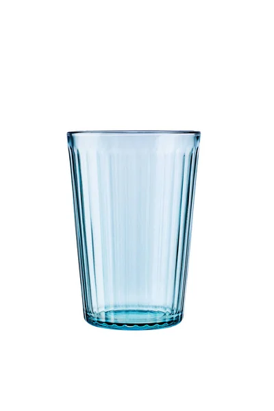 Vidro Cristal Água Vazio Estúdio Isolado Fundo Branco — Fotografia de Stock