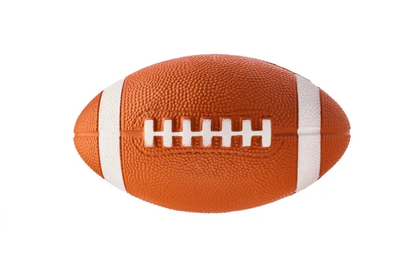 Rugby Ball Ellipsenförmiger Ball Für Rugby Fußball Isoliert Auf Weißem — Stockfoto