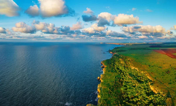 Peisaj Răsărit Stânca Yailata Rezervația Arheologică Națională Din Coasta Mării — Fotografie, imagine de stoc