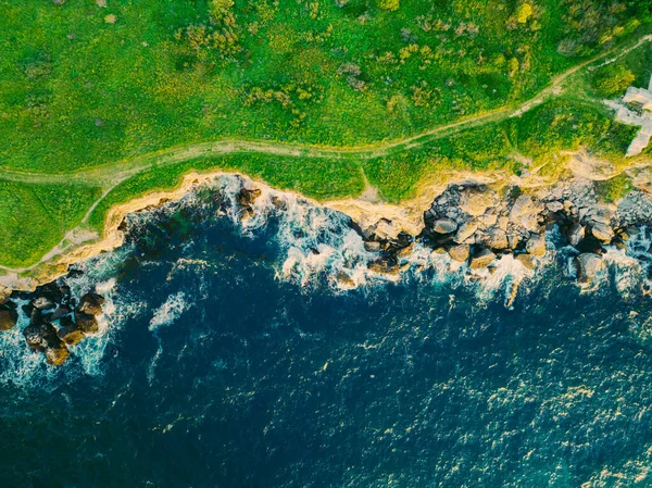 Paysage Lever Soleil Falaise Yailata Réserve Archéologique Nationale Côte Mer — Photo