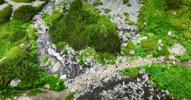 Vodopád Horách Voda Tekoucí Horských Kopcích Příroda Bulharska Rila Lakes — Stock video