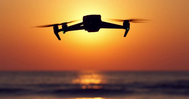 Hermosa Mañana Sobre Las Olas Del Mar Playa Dron Volador — Vídeos de Stock