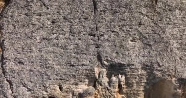 Madara Rider kaya tasfiyesi, UNESCO Dünya Mirası Bölgesi. Madarski Konnik, Bulgaristan 