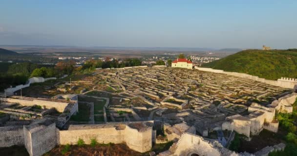 Shumen Fortress Archaeological Ancient Fort Old Town Shoumen Bulgaria Panorama — Stock Video