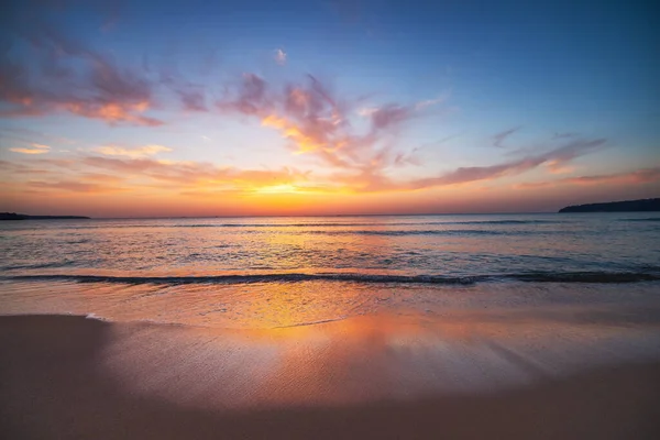 Beautiful Sunrise Cloudscape Sea Beach Scenic Ocean Sunset — Stock Photo, Image