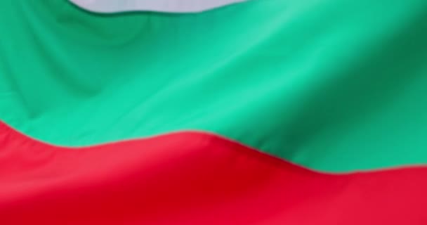 Bandeira Búlgara Monumento Comemorativo Buzludzha Partido Comunista Búlgaro Mãos Com — Vídeo de Stock