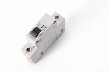 Modern Elektrik Devre Kesicisi Beyaz Arkaplanda İzole Edildi