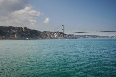 Güneşli bir günde Türk İstanbul manzarası
