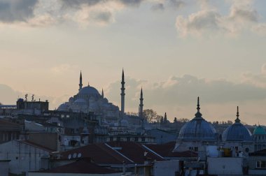 Türk seyahat teması. İstambul 'da mimari şehir manzarası