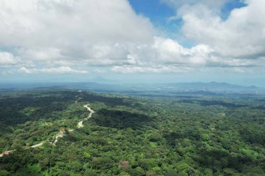 Nikaragua hava aracı görünümünde yeşil doğanın panoramik görüntüsü