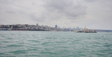 İstanbul 'daki Boğaz Körfezi Panoraması 