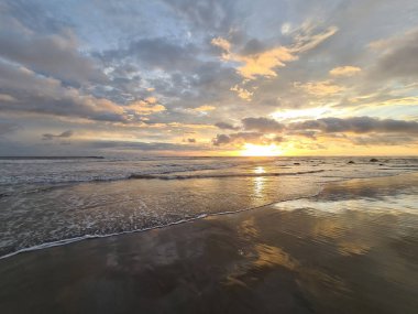 Tropik plaj teması. Okyanusta yaz tatili