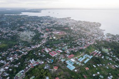 Nikaragua 'daki mavi alanlar hava aracı görüntüsü