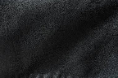 Çok keskin siyah deri doku sayfası arkaplanı yakın görünüm