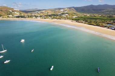 San Juan Del Sur 'daki yeşil liman bölümü insansız hava aracı görüntüsü