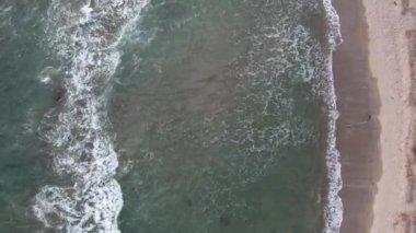 Tropikal sahil manzaralı, yukarıdaki hava aracı.