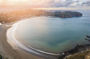 Nikaragua 'da turistik bir yer San Juan Del Sur hava aracı görüntüsü