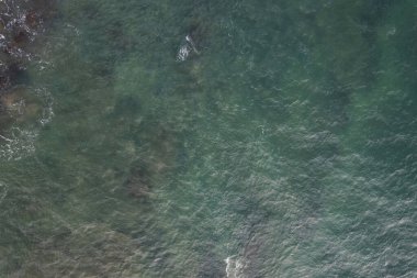 Üst görünümün üzerindeki yeşil deniz suyu dokusu