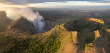 Masaya volkanik parkı hava aracı manzaralı Panorama manzarası