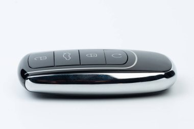 Modern araba tuşu siyah renk ve düğmeler kapalı yakın görünüm