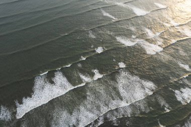 Susnet hafif hava aracı görünümünde okyanus dalgaları arkaplanı