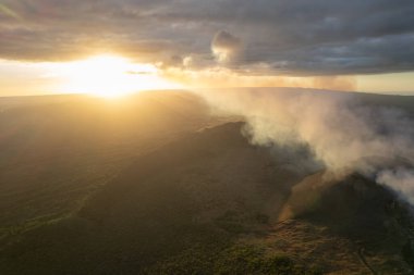Nikaragua 'daki Masaya volkanından gaz emisyonu.