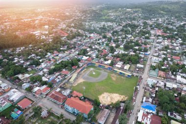Central Park 'taki beysbol stadyumu Bluefields hava aracı görüntüsü