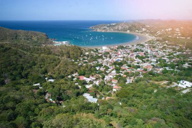 San Juan del sur Körfezi hava aracı manzaralı Panorama