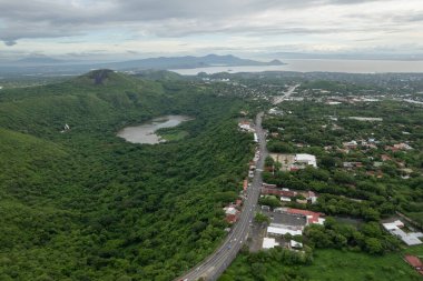 Başkente sahip yeşil Orta Amerika manzara dağ arkaplanı 