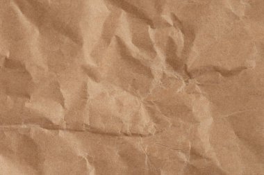 Kırışık kahverengi kağıt makronun yüzeyi yakın görünüm