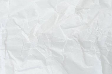 Beyaz buruşuk kağıt dokusu arka plan makro yakın görünüm