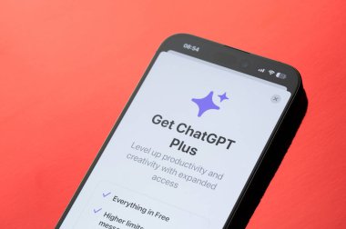New York, ABD - 24 Şubat 2025: ChatGpt + akıllı telefon ekranındaki uygulamayı kapat