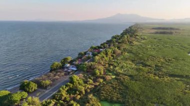 Nikaragua 'daki Granada şehri insansız hava aracı görüntüsü