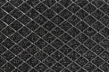 Yumuşak yüzey makrosu olan plastik ağ hücreleri yakın görünüm