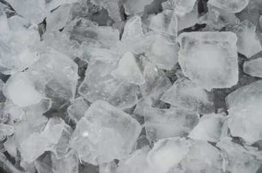 Parlak ezilmiş buz arkaplan motifi makro yakın görünüm