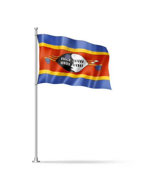 Swaziland Flag Illustration Isolated White — Stock Photo, Image
