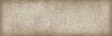 Old parchment paper texture background. Vintage wallpaper. Horizontal banner